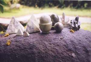green stones